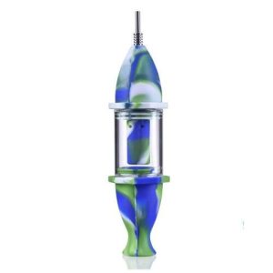 Silicone Nectar Collector Rocker Tube With Glass Chamber