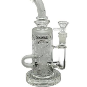 Myan Etched Water Rig W/ Perc And Bent Neck