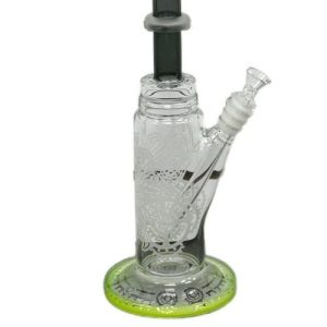 Etched Waterpipe Gears And Screws Art