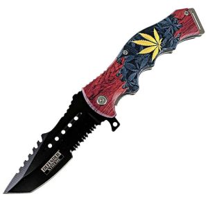 Defender-Xtreme 8.5" Leaf Tactical Spring Assisted Folding Knife