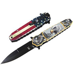TheBoneEdge 8" Eagle Spring Assisted Folding Knife Tactical Resc