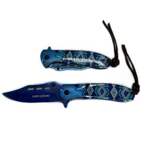 4.5" Closed F/K Blue Ti Blade & Bolster Special Pattern Knife