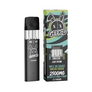 Geek'd 2.5g Disposable Duel Port RNTZ OG Sauce/Green Crack