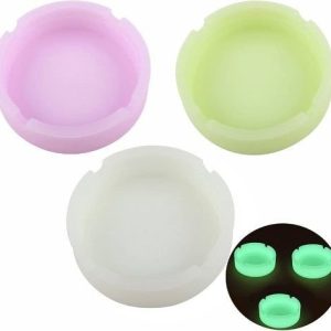 Glow In The Dark 3.5in Silicone Ash Tray Mix Color
