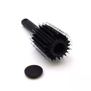 Round Handle Black Hair Brush Safe