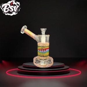 Zig Zag Waterpipe Rig W/ Bent Neck Multi Color