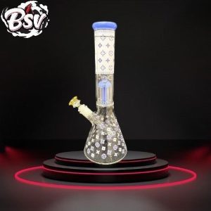 Beaker Bottom Waterpipe Thick Glass W/Tree Perc Decal