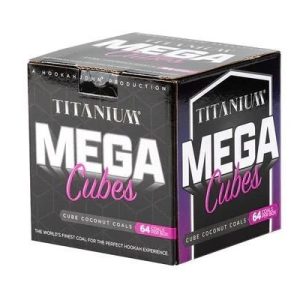 Titanium Mega Cube Coconut Coals 64 Pieces