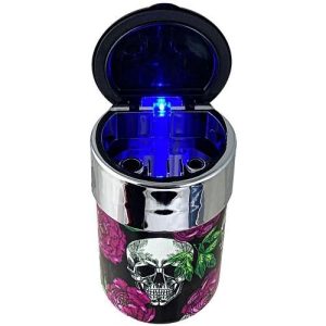 LED Car Ashtray Cup Skull