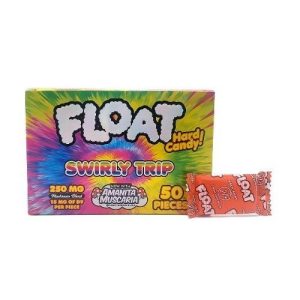 Float Mushroom Hard Candy 50pc Display Swirly Trip