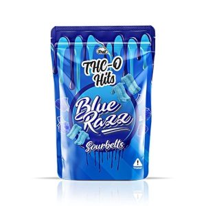 THC-O Hits Sour Belts Blue Razz 10 Pack Display
