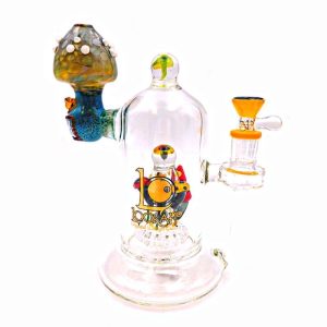 Lookah WPC763R Gian Chambered Mushroom 10" Glass Water Pipe