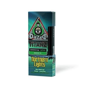 Dazed Titanz 2 Gram D8 Disposable Northern Lights Indica