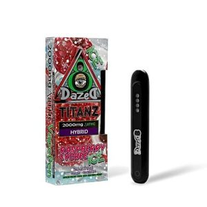 Dazed Titanz 2 Gram D8 Disposable Raspberry Lychee Ice Hybrid