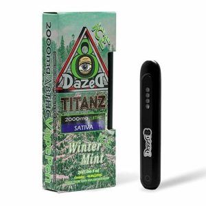 Dazed Titanz 2 Gram D8 Disposable Winter Mint Ice Sativa