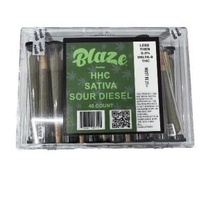 Blaze 40ct Pre-Rolls HHC Sour Diesel Sativa