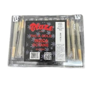 Blaze 40ct Pre-Rolls THC-A Gold Octane Indica