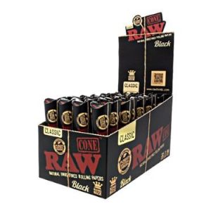 Raw Black Cones King Size 32ct 3/PK