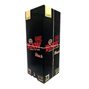 Raw Black King Size 75CT Cones Per Package