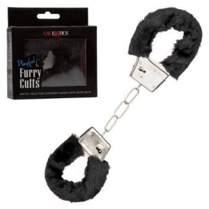 Calexotics Playful Furry Cuffs Black