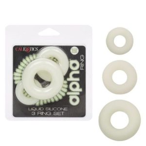 Calexotics Alpha 3 Ring Set Glow In The Dark