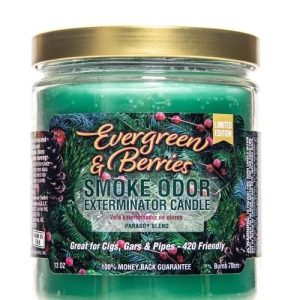 Smoke Odor Candle Evergreen & Berries 13OZ