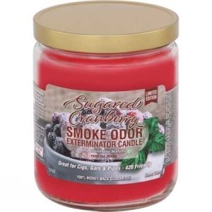 Smoke Odor Candle Sugared Cranberry 13OZ