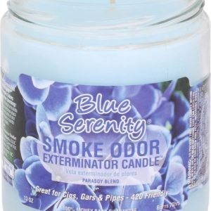 Smoke Odor Candle Blue Serenity 13OZ