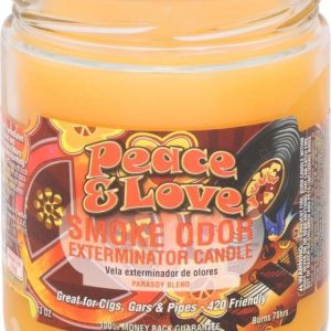 Smoke Odor Candle Peace & Love 13OZ