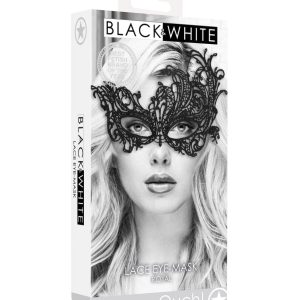 Black & White Lace Mask Royal