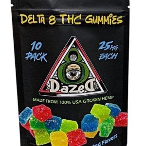 Dazed D8 Gummy 25MG/Gummy 10 Pack