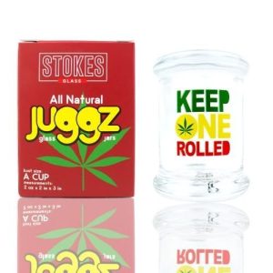 Stokes Juggz Glass Jars A Cup 2oz Keep One Rolled
