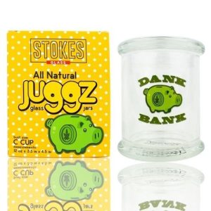 Stokes Juggz Glass Jars B Cup 6oz Dank Bank