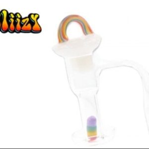 Gliizy Quartz Banger 14m/90D w/Carb Cap Set Rainbow