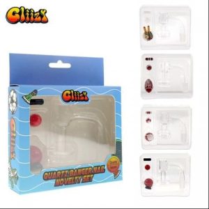 Gliizy Quartz Banger Set 14mm Male 90D Red Puck