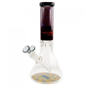 Gliizy 12in Beaker Base Ice Catcher Zig Zag Wave