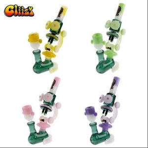 Gliizy 8in Glass Microworld Waterpipe Milky Green
