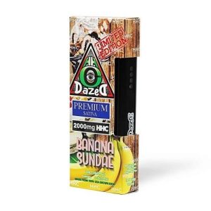 Dazed Titanz 2 Gram HHC Disposable Banana Sundae Sativa