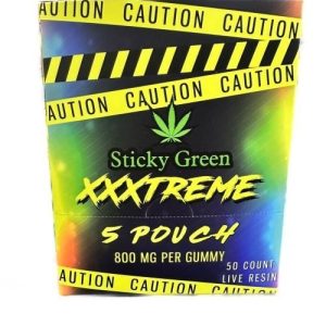 Sticky Green XXXTREME 10ct 800mg Gummies Strawberry