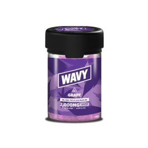 Wavy 2,000mg 20ct Live Resin Gummies Grape