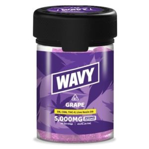 Wavy 5,000mg 20ct Live Resin Gummies Grape