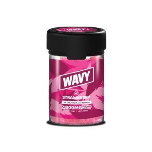 Wavy 2,000mg 20ct Live Resin Gummies Strawberry