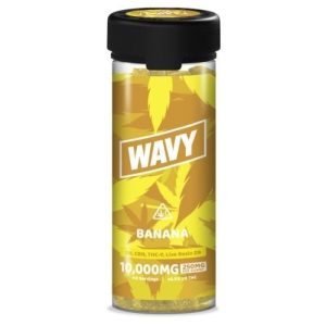 Wavy 10,000mg 40ct Live Resin Gummies Banana