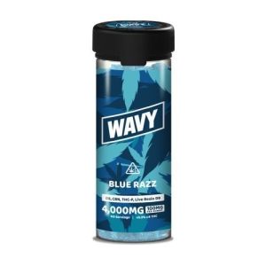 Wavy 4,000mg 40ct Live Resin Gummies Blue Razz