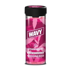 Wavy 4,000mg 40ct Live Resin Gummies Strawberry