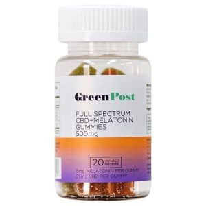 Green Post Gummies Full Spectrum CBD+Melatonin 20ct