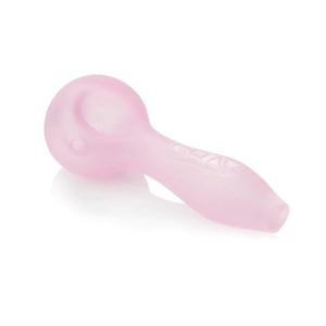 Grave Sand Blasted Spoon Hand Pipe Pink
