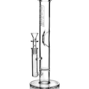 Grav Medium Straight Base W/Disc Clear Water Pipe