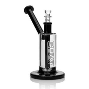 Grav Medium Upright Bubbler Black/Clear