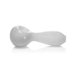 Grav Large Spoon Hand Pipe White